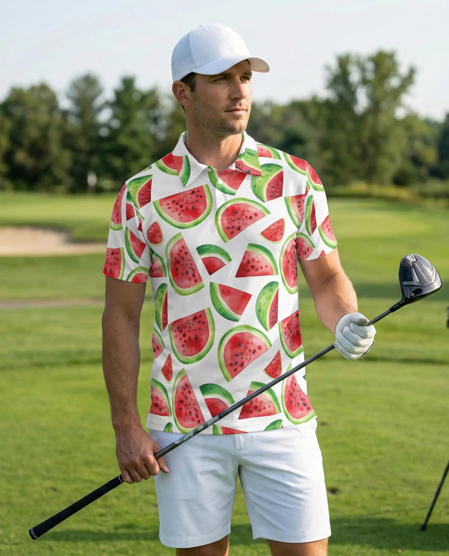 Watermelon Print Polo Shirt – Fresh Summer Style | Netecom