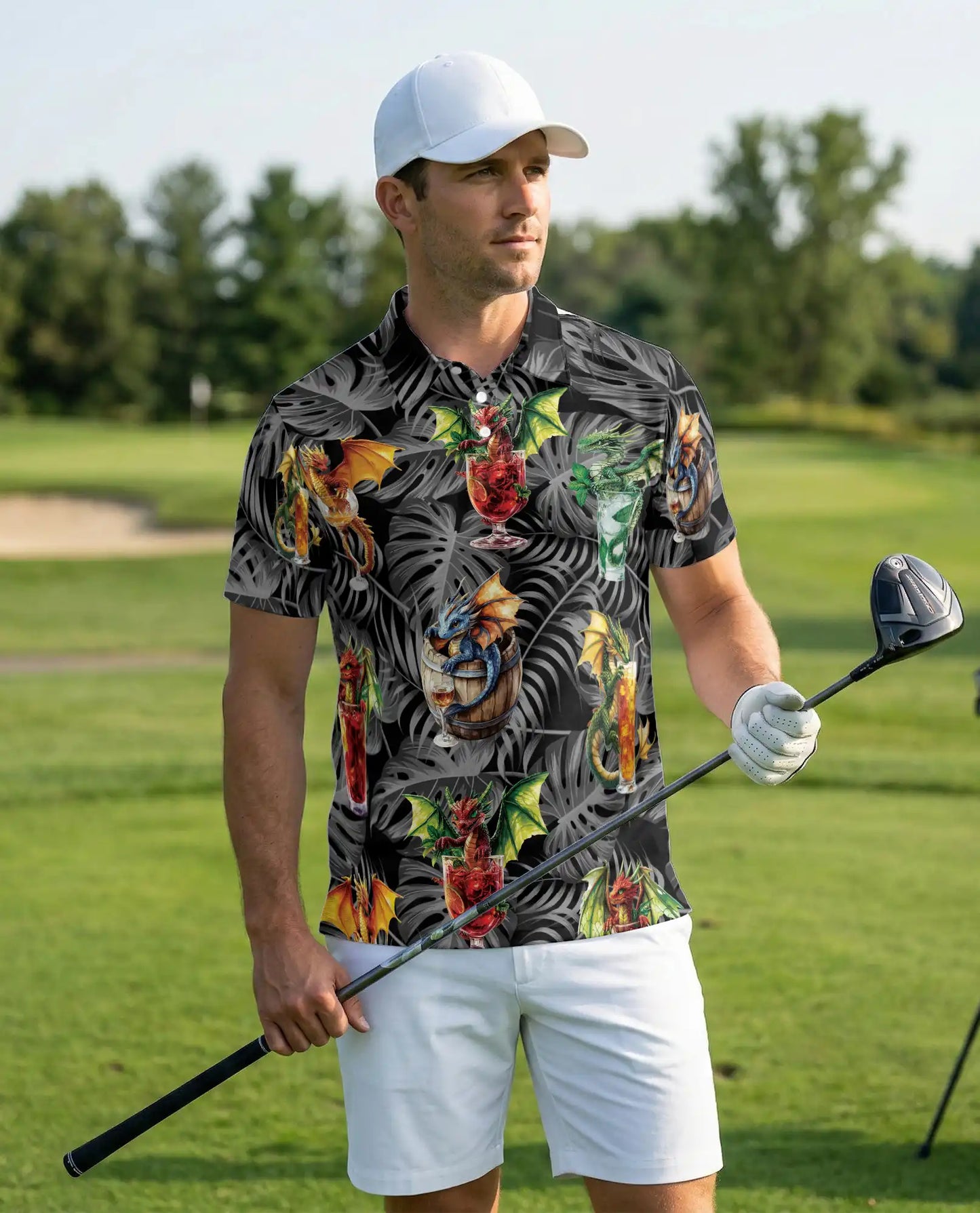 Dragon Tropical Cocktail Polo Shirt | Netecom