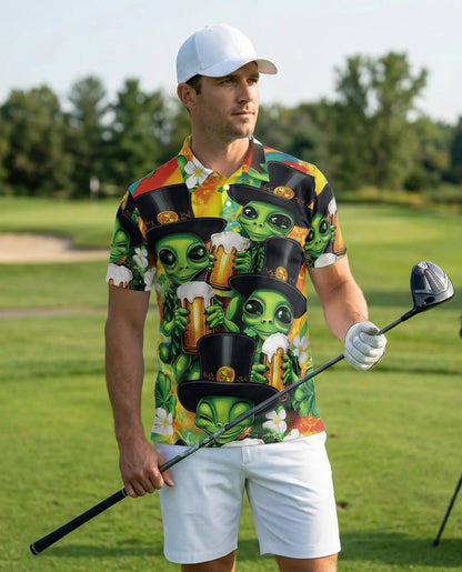 Alien St Patrick’s Polo Shirt – Funny Beer | Netecom