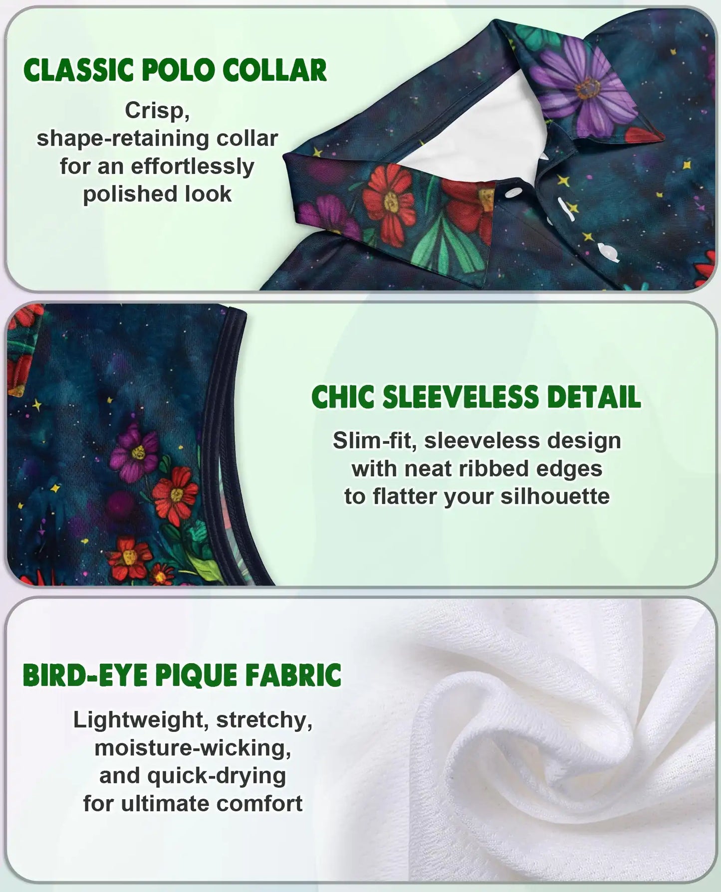 Colorful Chicken Farm Summer Sleeveless Polo Shirt for Women  | Netecom