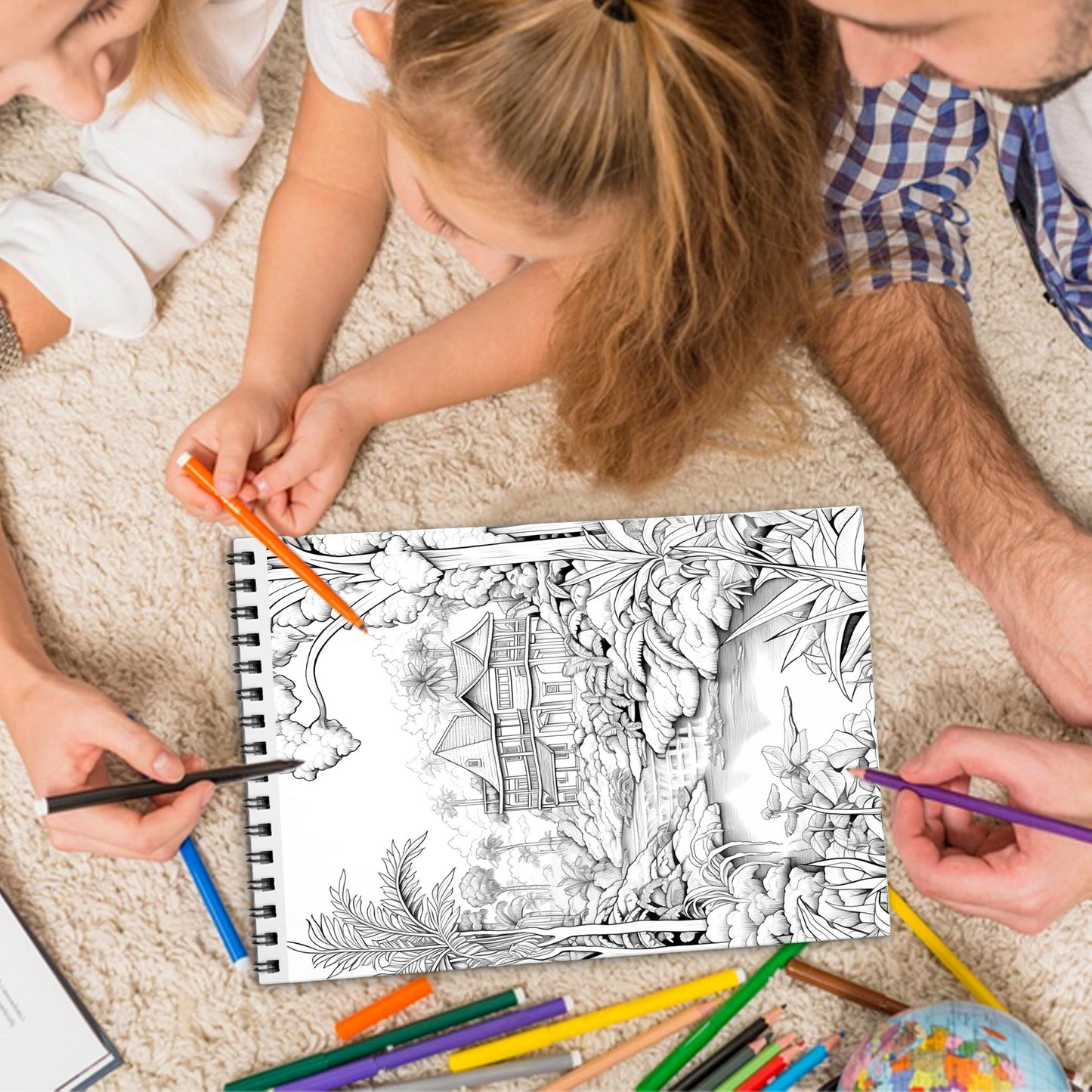 Wonders of Nature Spiral Bound Coloring Book, Breathtaking Natural Wonders for an Inspiring Art Adventure, Perfect for Explorers and Nature Admirers