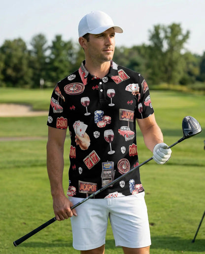 Casino Jackpot Poker Polo Shirt | Netecom