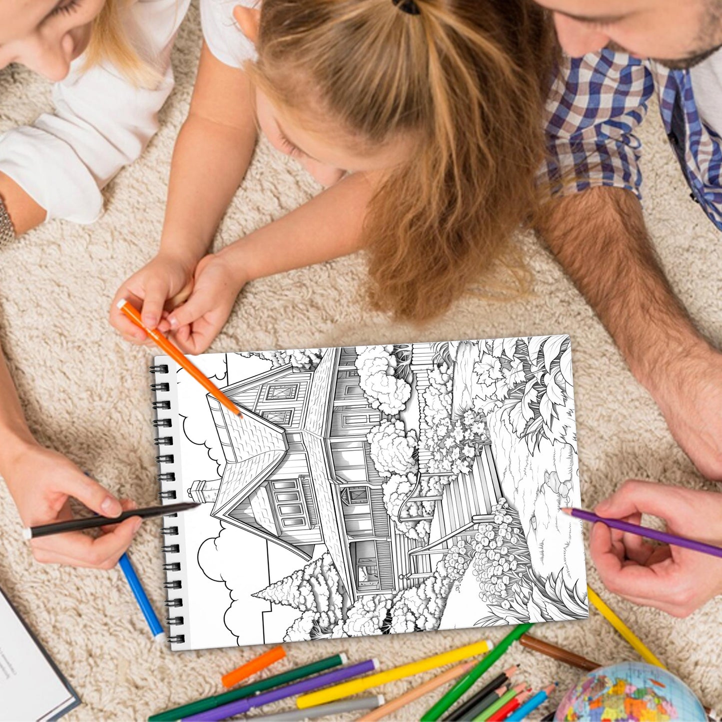 Around the Farm Spiral Bound Coloring Book, Rustic Farm Scenes for a Relaxing Artistic Retreat, Ideal for Those Seeking a Taste of Country Life