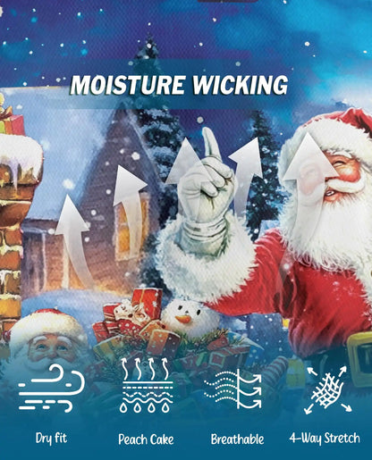 Santa Claus Christmas Village 3D Polo Shirt for Men – Festive Holiday Style | Netecom