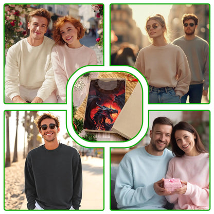 Mythical Dragon Sweatshirt, 3D All Over Print Fantasy Dragon Crewneck Pullover for Men Women, Dragon Lover Gift - Netecom