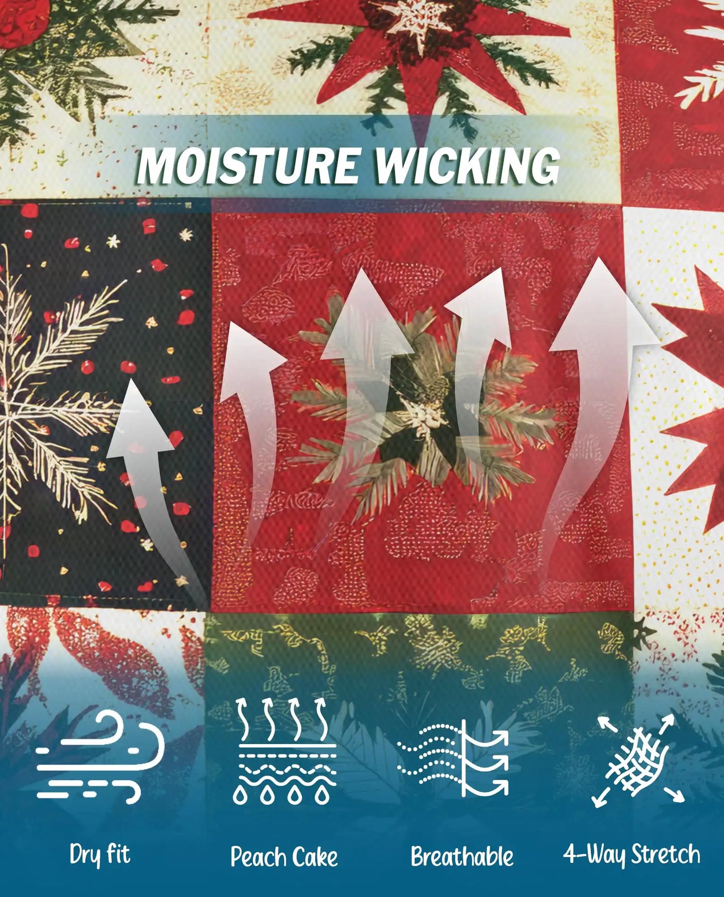 Christmas Quilt Polo Shirt – Festive Snowflake Print | Netecom