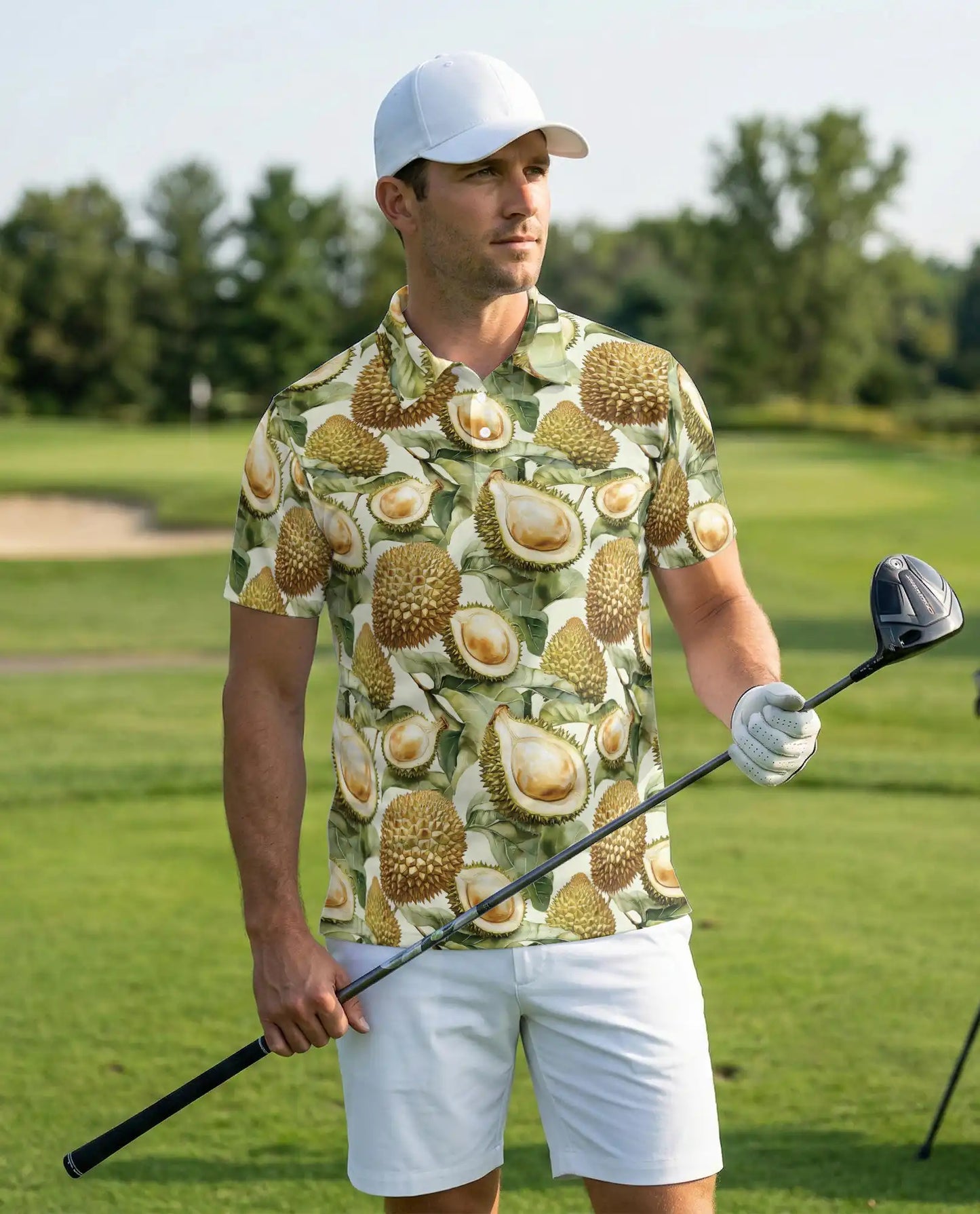 Durian Polo Shirt – Tropical Fruit Print | Netecom