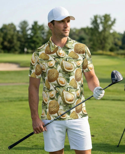 Durian Polo Shirt – Tropical Fruit Print | Netecom