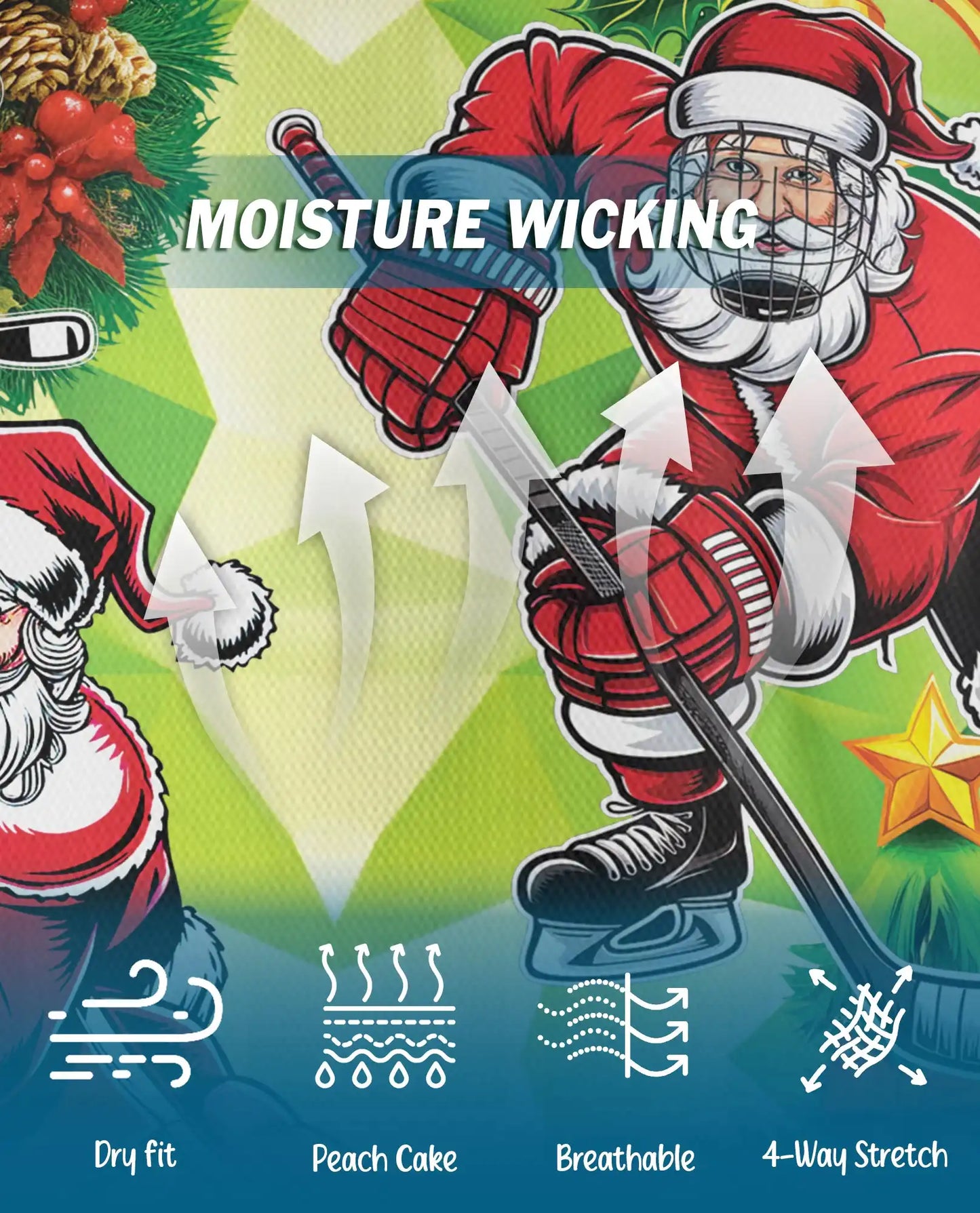 Christmas Hockey Santa Polo Shirt for Men – Festive Holiday Style | Netecom