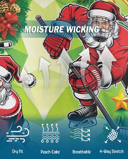 Christmas Hockey Santa Polo Shirt for Men – Festive Holiday Style | Netecom