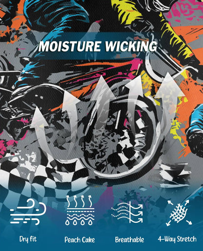 BMX Racing Polo Shirt - Extreme Cycling Adventure Style | Netecom