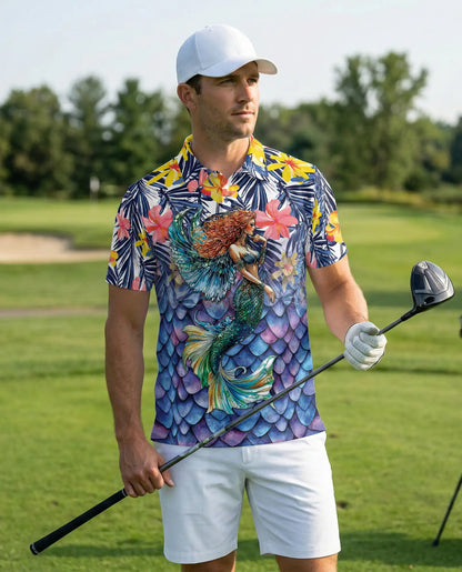 Mermaid Hawaiian Polo Shirt – Tropical Ocean Style | Netecom