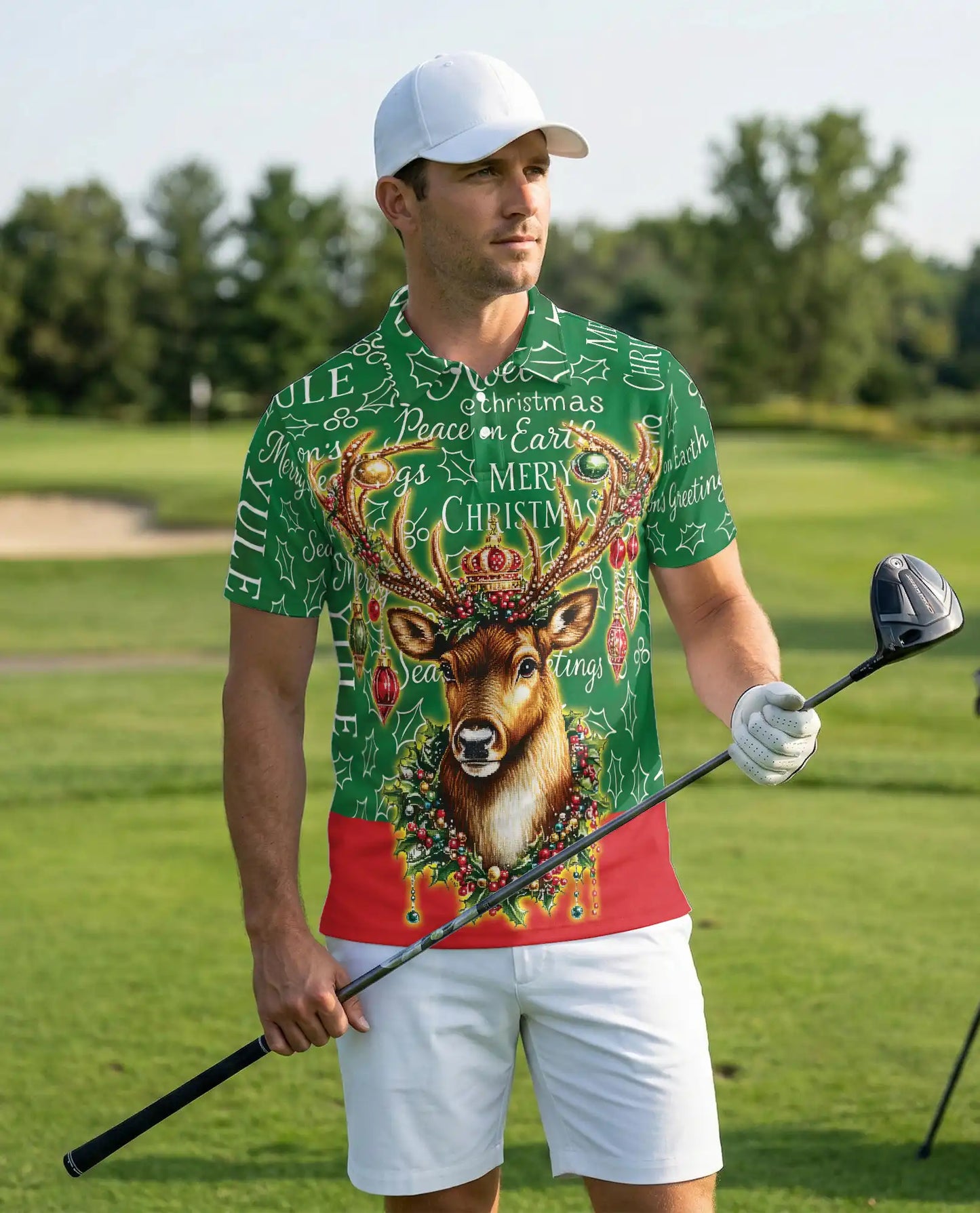 Christmas Reindeer Polo Shirt – Festive Holiday Style | Netecom