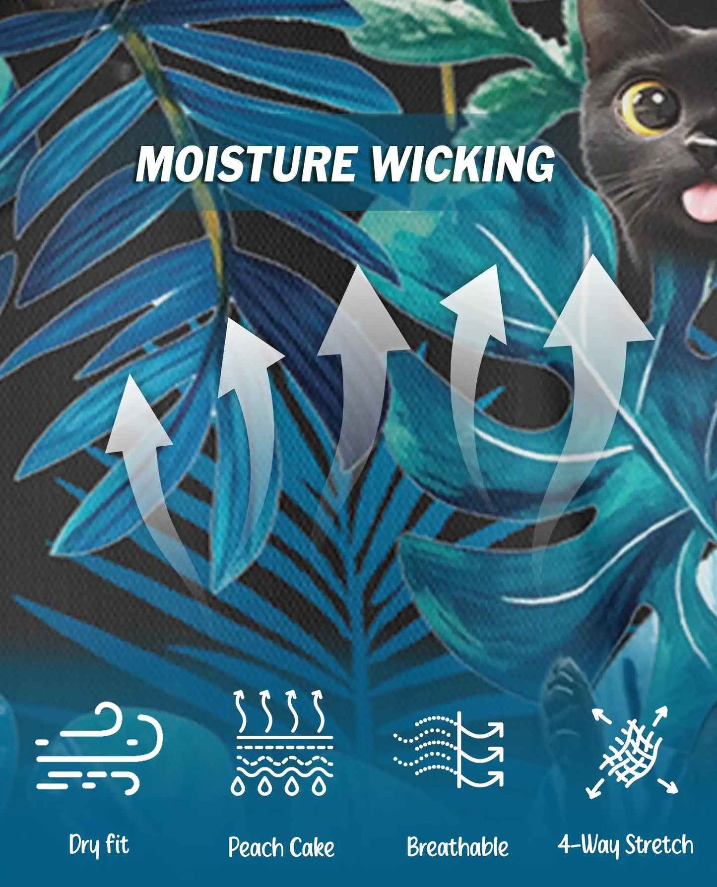 Black Cat Tropical Polo Shirt | Netecom