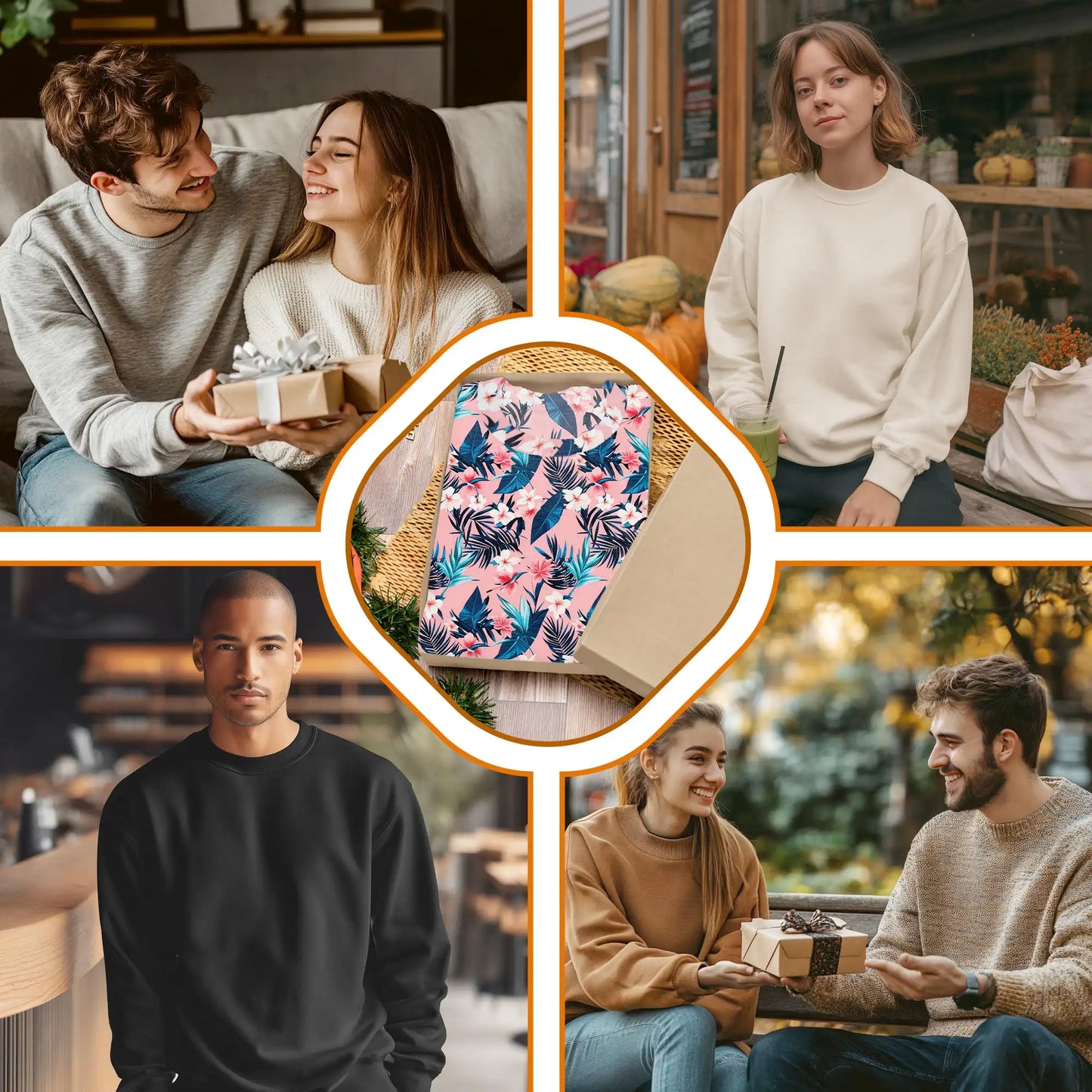 Tropical Floral Sweatshirt, 3D All Over Print Exotic Flower Crewneck Pullover for Men Women, Tropical Lover Gift - Netecom