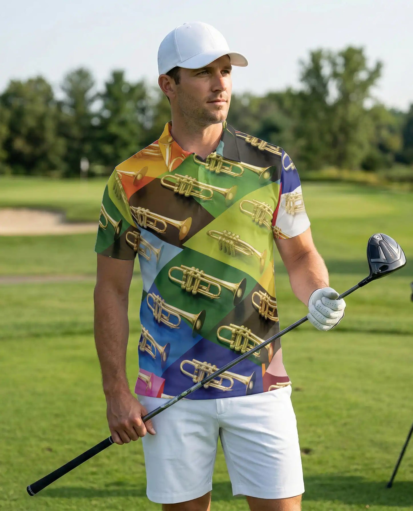 Trumpet Music Hawaiian Polo Shirt | Netecom