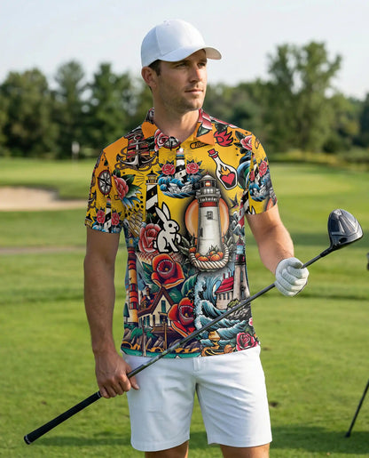 Tattoo Lighthouse Polo Shirt | Netecom