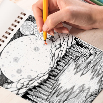 Starry Nightism Spiral Bound Coloring Book, Unleash Your Creativity with 30 Captivating Starry Nightism Coloring Pages