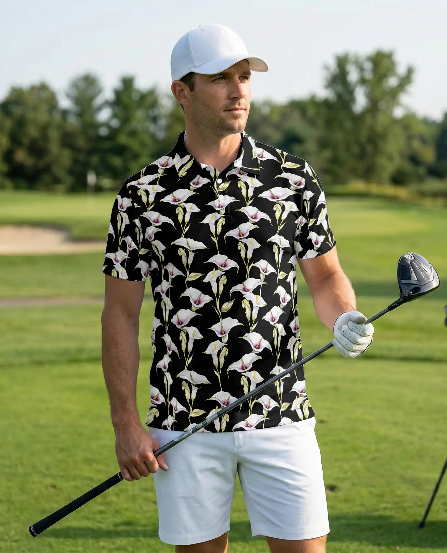 Calla Lily Polo Shirt – Elegant Floral Style | Netecom