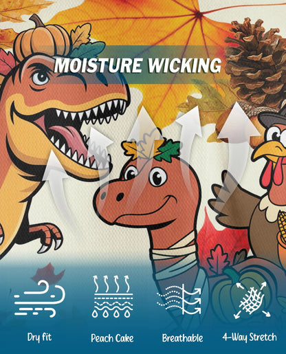 Thanksgiving Dinosaur Turkey Polo Shirt for Men – Funny Holiday Style | Netecom