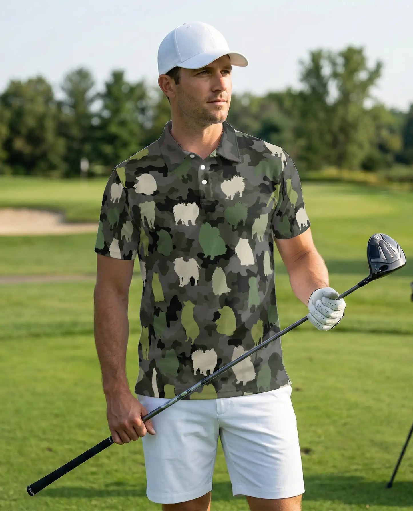 Buffalo Camouflage 3D Polo Shirt for Men – Rustic Wildlife Hunting Style | Netecom