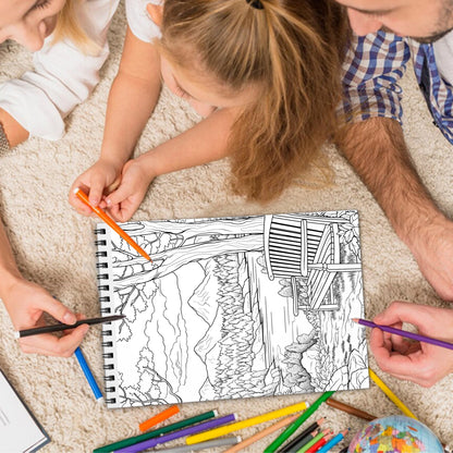 Calm Landscapes Spiral Bound Coloring Book, Peaceful Landscapes for Serene and Relaxing Moments, Ideal for Those Seeking Tranquil and Soothing Art