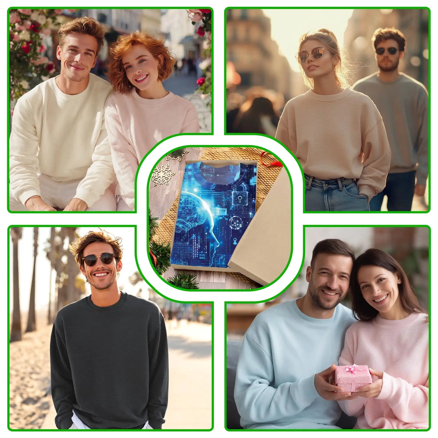 Artificial Intelligence Sweatshirt, 3D All Over Print Futuristic AI Technology Crewneck Pullover for Men Women, Tech Lover Gift - Netecom