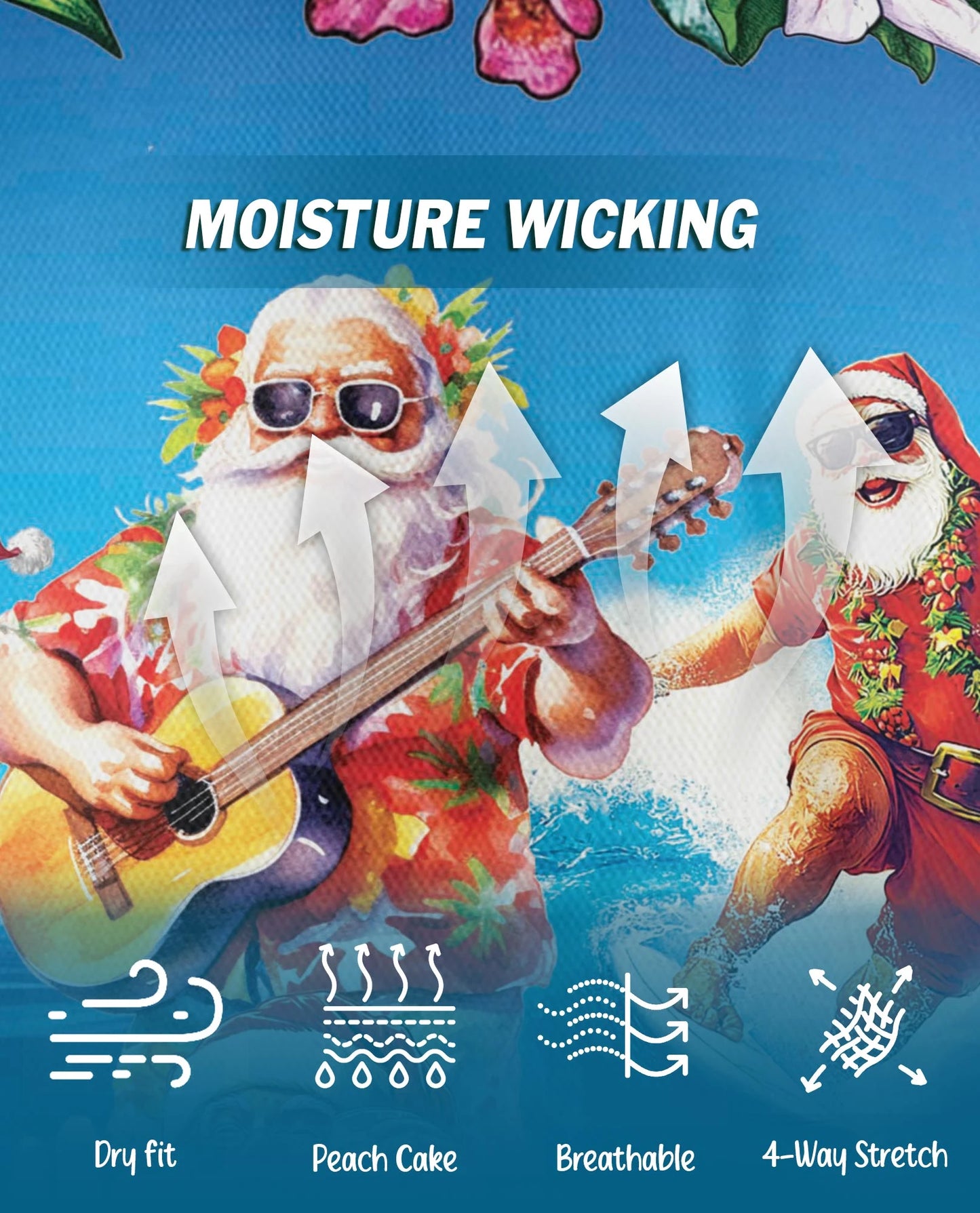 Funny Surfing Santa Polo Shirt for Men – Christmas Beach Style | Netecom