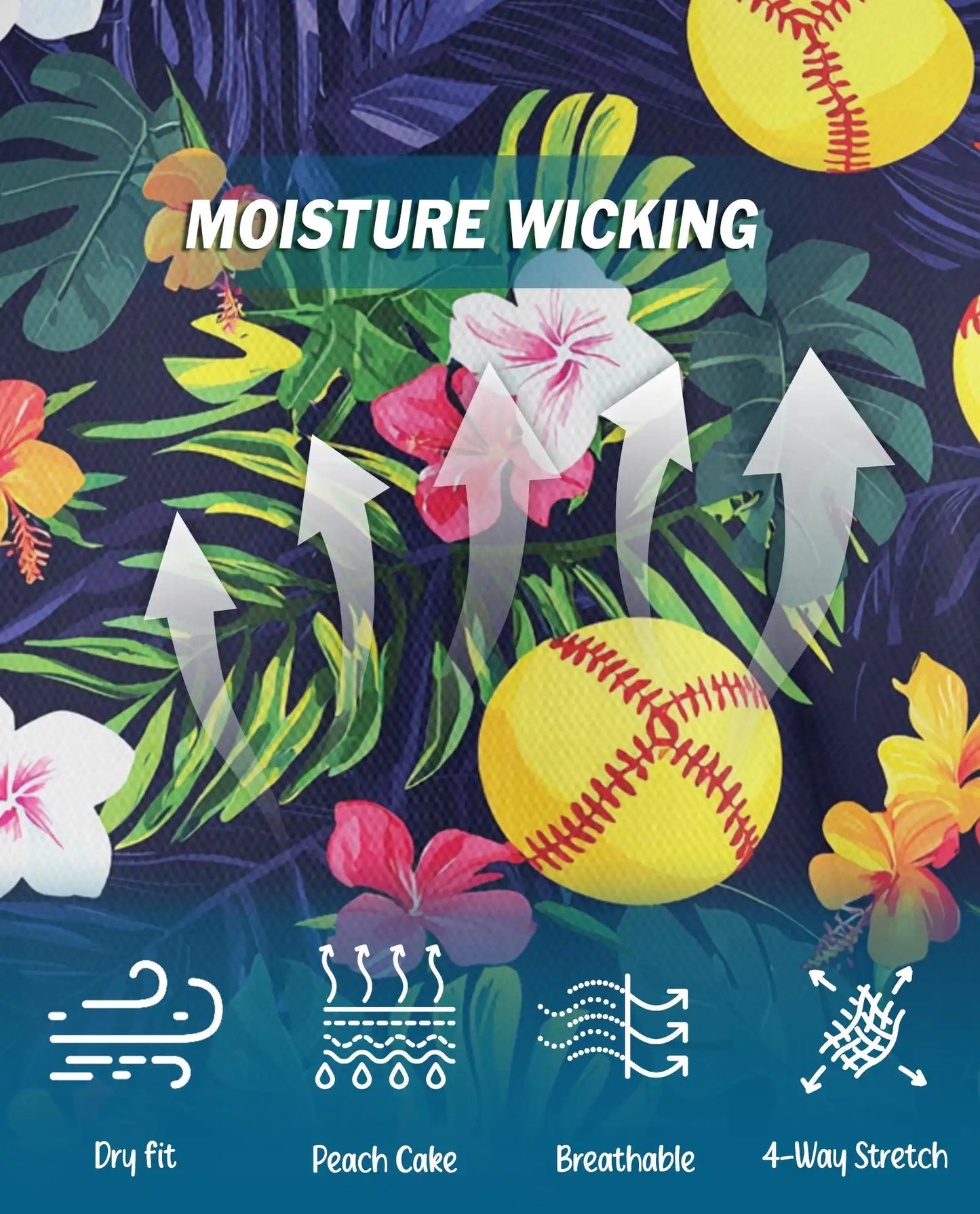 Tropical Softball Polo Shirt - Hawaiian Sports Summer Style | Netecom