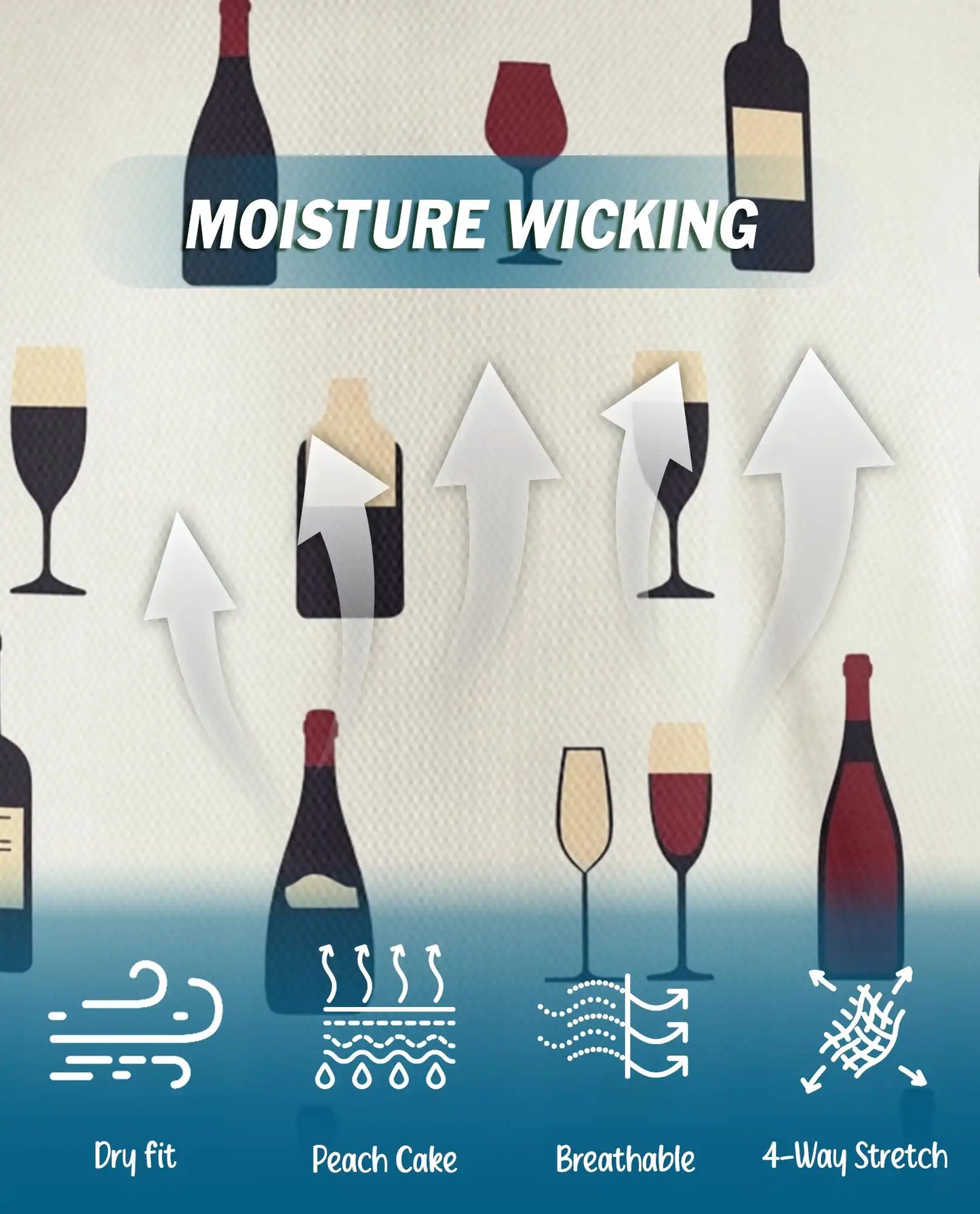 Wine Bottle Polo Shirt for Men - Wine Lover Pattern | Netecom