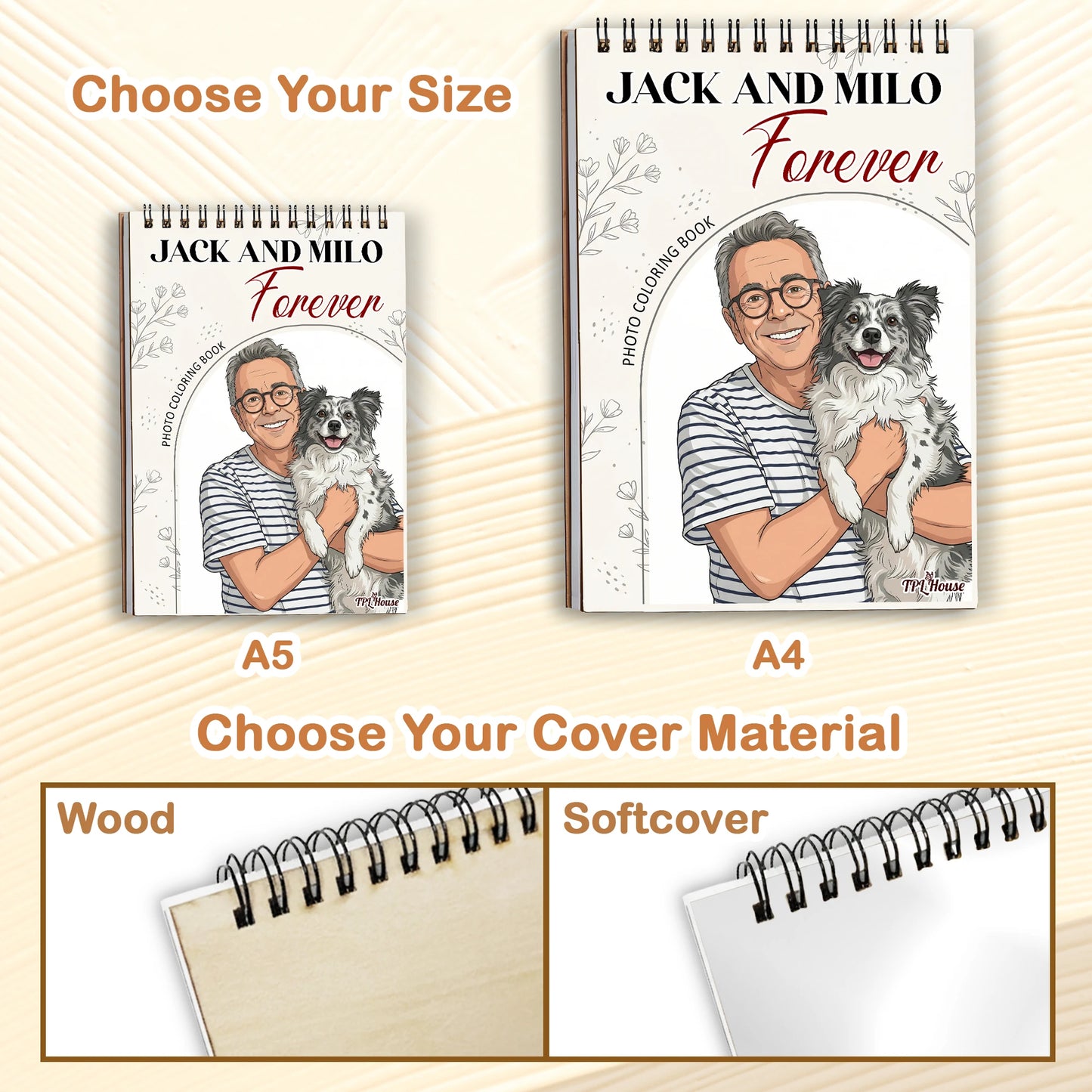 Custom Pet Owner Coloring Book, Turn Your Photos Into Memories