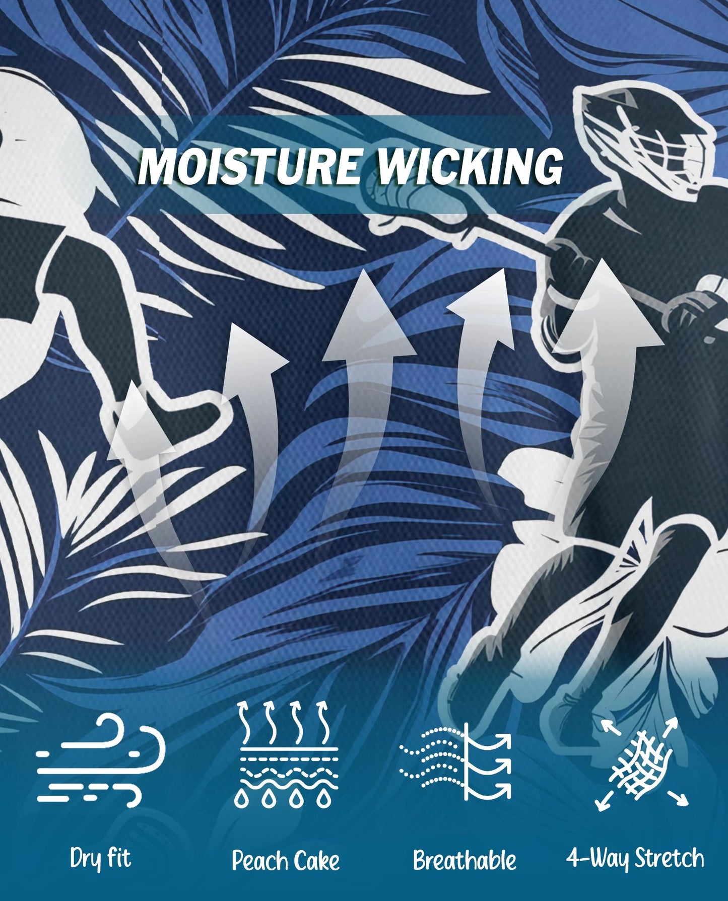 Blue Black Lacrosse Tropical Polo Shirt for Men – Sporty Island Style | Netecom