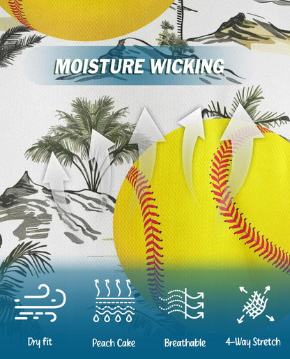 Softball Tropical Polo Shirt for Men – Summer Sports Style | Netecom