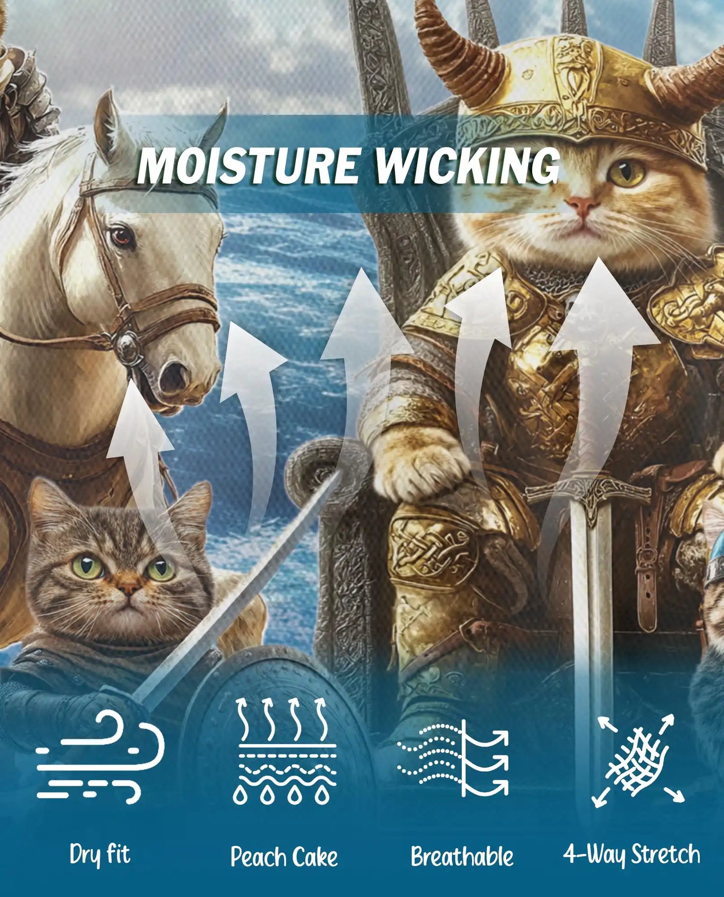 Viking Cat Polo Shirt - Warrior Cats Norse Adventure Fantasy Design | Netecom
