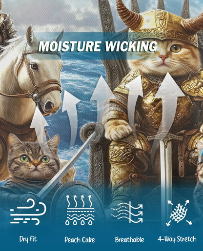 Viking Cat Polo Shirt - Warrior Cats Norse Adventure Fantasy Design | Netecom