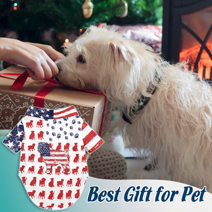 Netecom Matching Pug Flag Hawaiian Shirt for Dog and Owner, Aloha Summer Shirt, Pug Print Button Down Outfit for Pet and Human, Beach Vacation Casual Wear