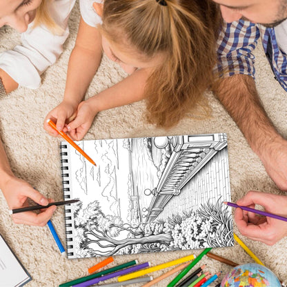 Calm Scenes Spiral Bound Coloring Book, Tranquil Scenes for a Soothing and Peaceful Coloring Experience, Perfect for Those Seeking Calm and Serenity