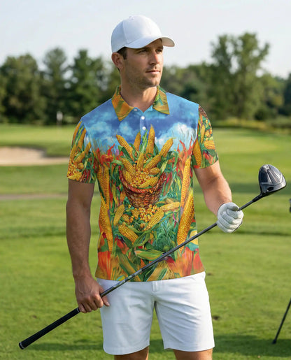 Corn Field Harvest Polo Shirt | Netecom