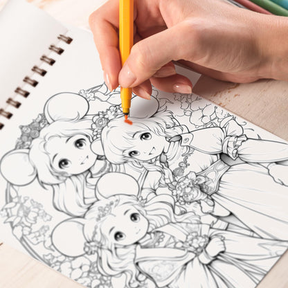 Enchanted Mice Folklore Spiral Bound Coloring Book, Embark on a Colorful Journey with 30 Enchanting Pages, Where the Legends of Enchanted Mice Folklore Spring to Life.