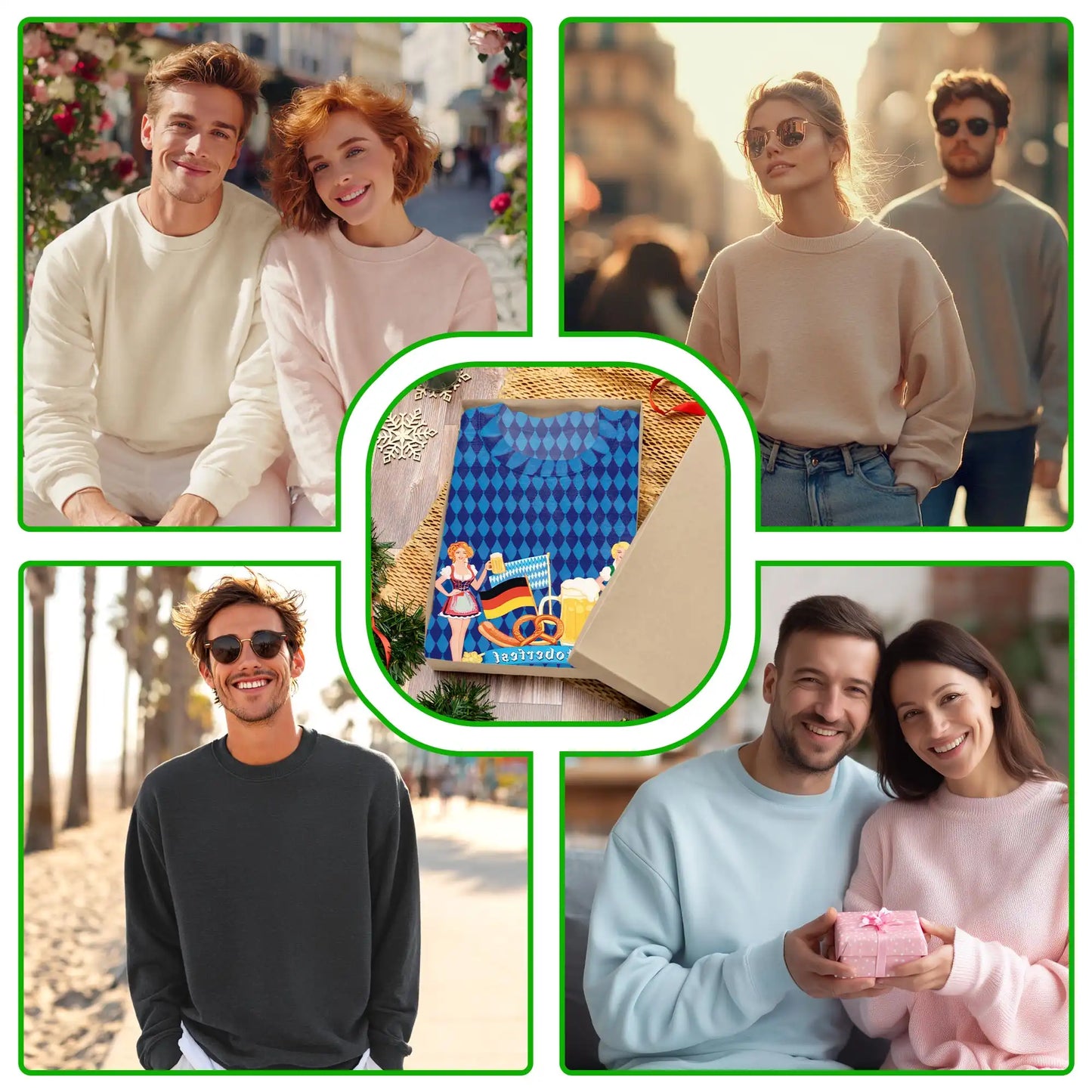 Oktoberfest Beer Sweatshirt, 3D All Over Print German Festival Crewneck Pullover for Men Women, Beer Lover Gift - Netecom