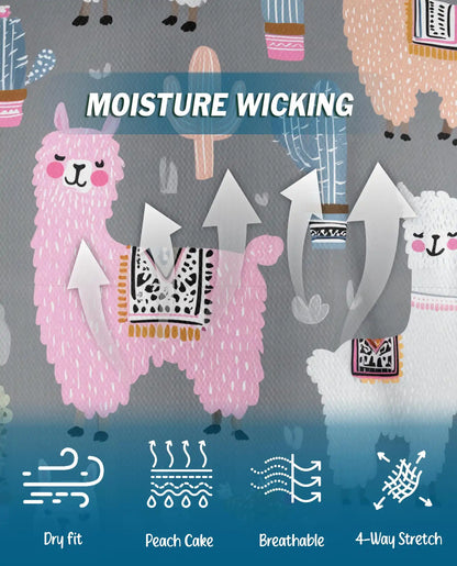 Cute Llama Polo Shirt - Desert Cactus Animal Style | Netecom