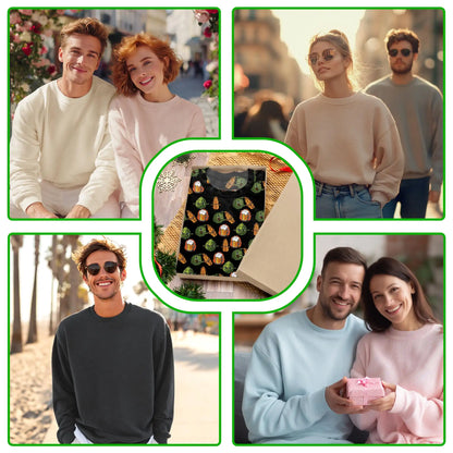 Funny Beer Hops Barley Sweatshirt, 3D All Over Print Brewing Crewneck Pullover for Men Women, Beer Lover Gift - Netecom