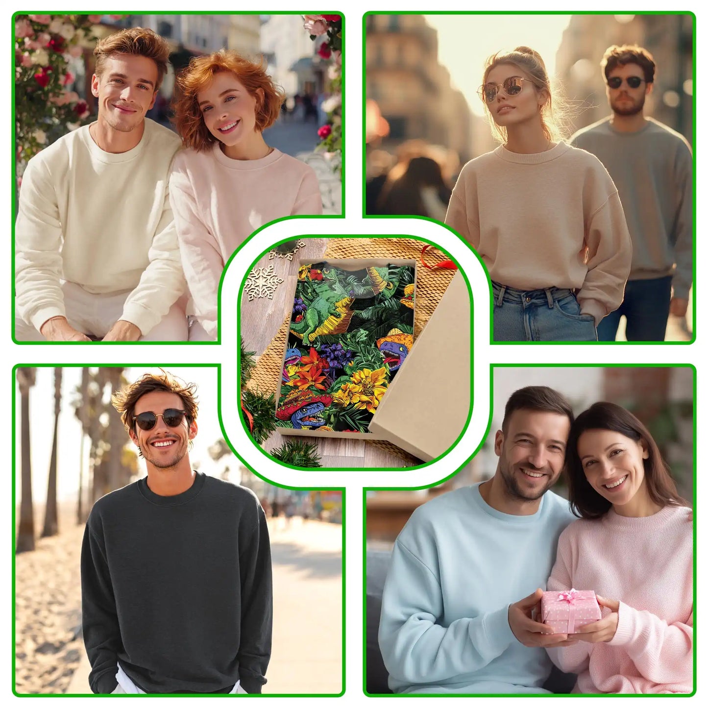 Taco T-Rex Sweatshirt, 3D All Over Print Funny Dinosaur Crewneck Pullover for Men Women, Taco Dinosaur Lover Gift - Netecom