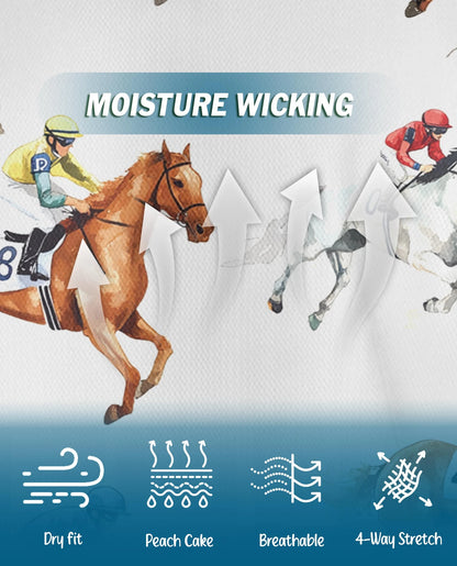 Equestrian Pattern Polo Shirt for Men – Classic Horse Lover Style | Netecom