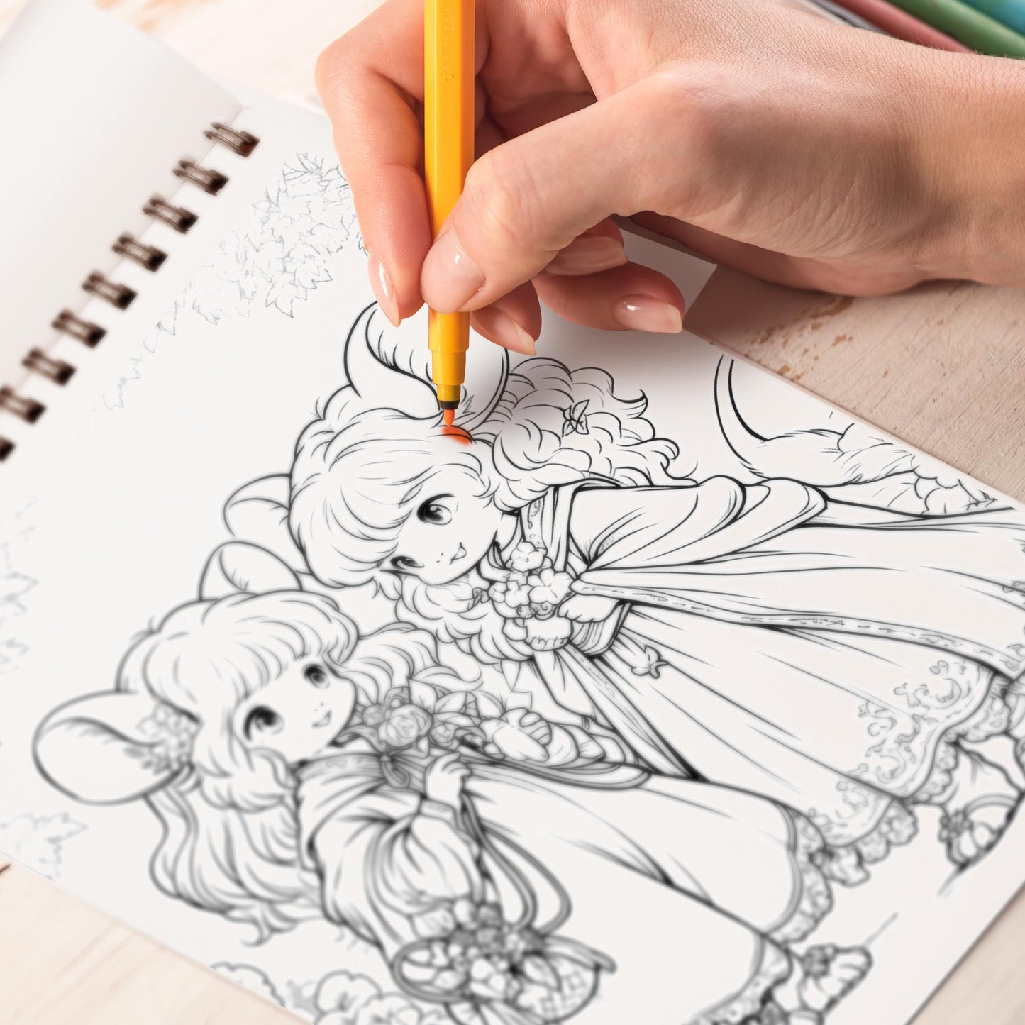 Mice of the Enchanted Forest Spiral Bound Coloring Book, Embark on a Coloring Journey with 30 Enchanting Pages, Where the Enchanted Forest's Mice Come to Life.