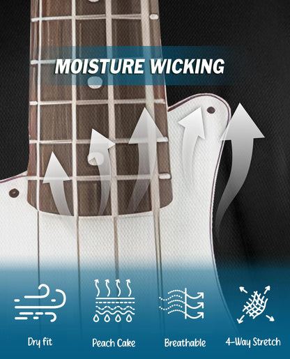 Bass Guitar Polo Shirt for Men – Rock Music Style Design | Netecom