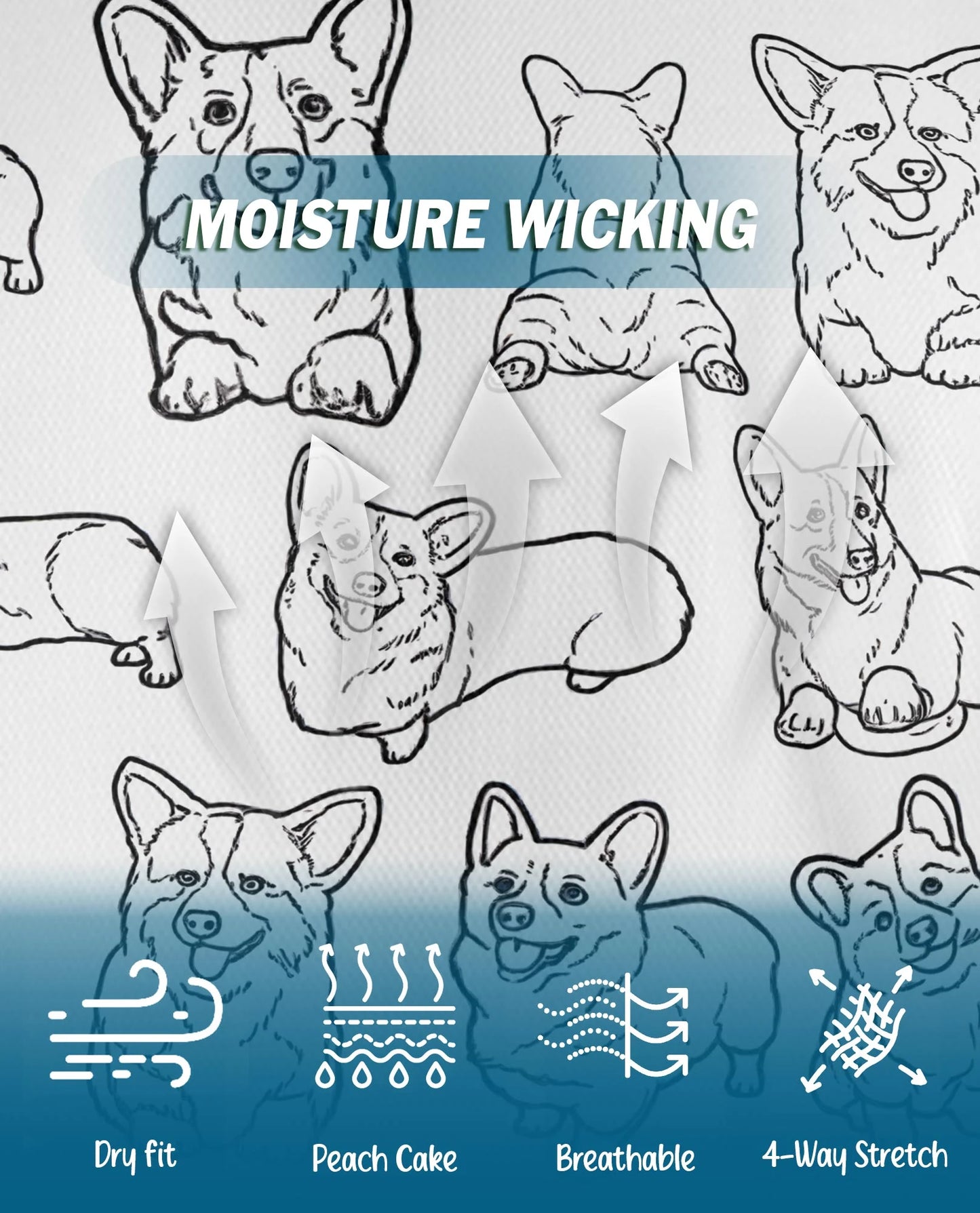 Corgi Pattern Polo Shirt for Men – Cute Dog Lover Style | Netecom