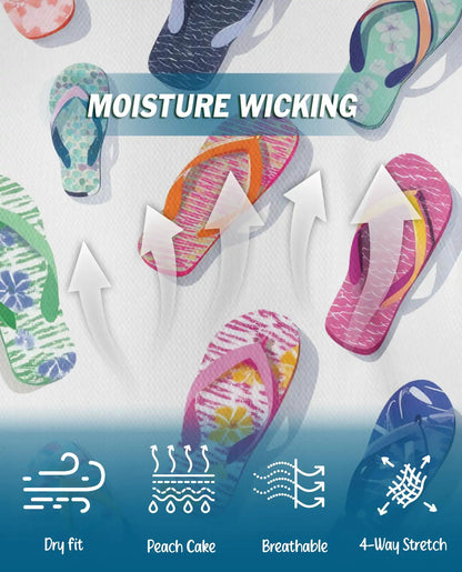 Colorful Flip-Flop Polo Shirt for Men – Summer Beach 3D Print | Netecom