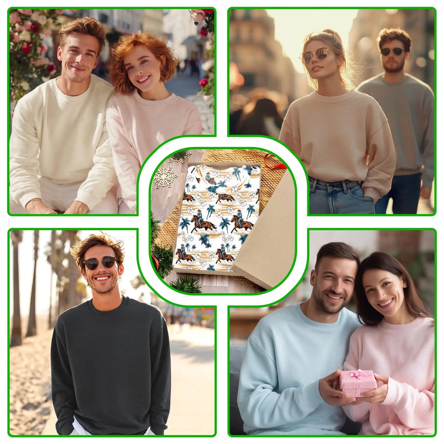 Western Cowboy Pattern Sweatshirt, 3D All Over Print Rodeo Crewneck Pullover for Men Women, Western Lover Gift - Netecom