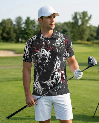 Western Bull Polo Shirt – Rodeo Cowgirl Print | Netecom